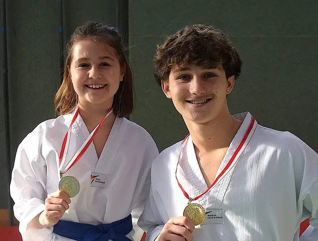 Die Goldhamsterer Mila Margreiter und Mateo Mršić. | Foto: Schwaighofer