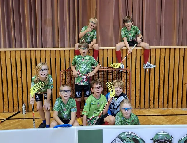 Das U10-Team der Ischler Floorballer zeigte in Haag am Hausruck sein können. | Foto: SU Bad Ischl