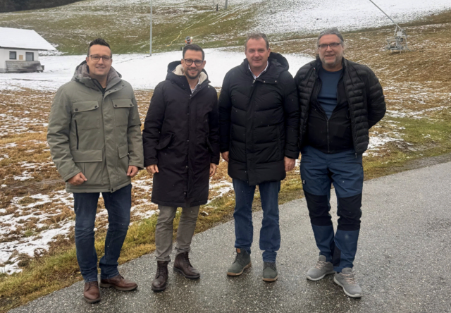 Amtsleiter Daniel Nessmann, LR Sebastian Schuschnig, BGM Dieter Mörtl, Betriebsleiter Günter Zinkowitz | Foto: Büro LR Schuschnig