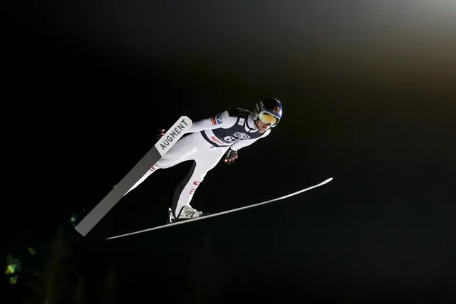 Der Gailtaler Daniel Tschofenig überzeugte in Norwegen und sicherte sich beim ersten Springen Platz 1. | Foto: GEPA