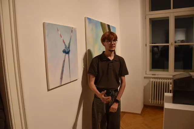 Zum Nachdenken über Windräder regte dieser Schüler an. | Foto: Alexandra Goll