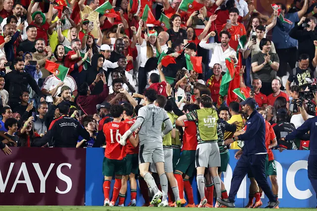 Portugal setzte sich im zweiten Halbfinale nach einem torlosen Duell im Elfmeterschießen mit 6:5 gegen Brasilien durch. | Foto: APA-Images / AP / Hussein Sayed