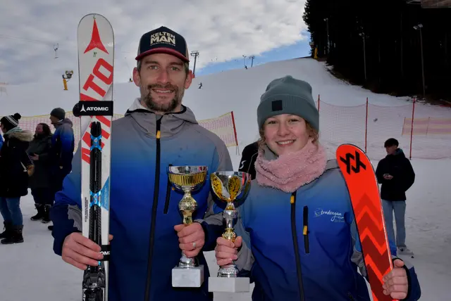 Ddie Strudengau-Cup Siegher der Saison 2024/25. Christina Haider und Florian Tioschberger.  | Foto: Zinterhof
