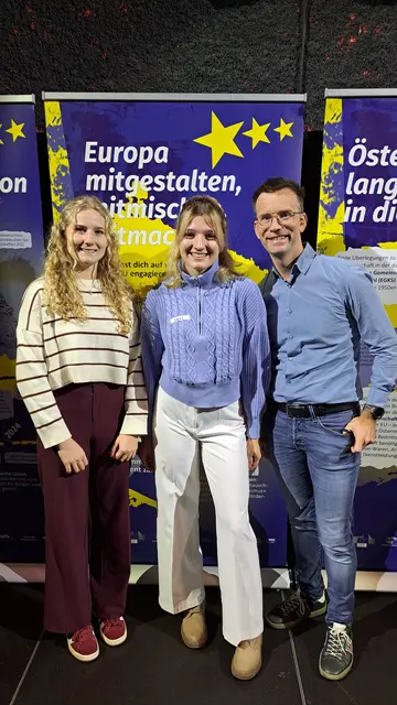 Pia Krammer, Lilli Martinjak und Seniorbotschafter Günther Kollau in Graz | Foto: Gymnasium Köflach