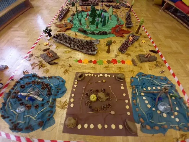 Eine abgeklebte Parkplatzfläche wurde im Kindergarten verschönert. | Foto: Gößler