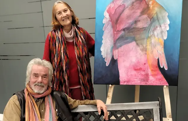 Künstler Wolf Wolf mit Kuratorin Ulrike Braun-Anderle | Foto: Ursula Weissengruber