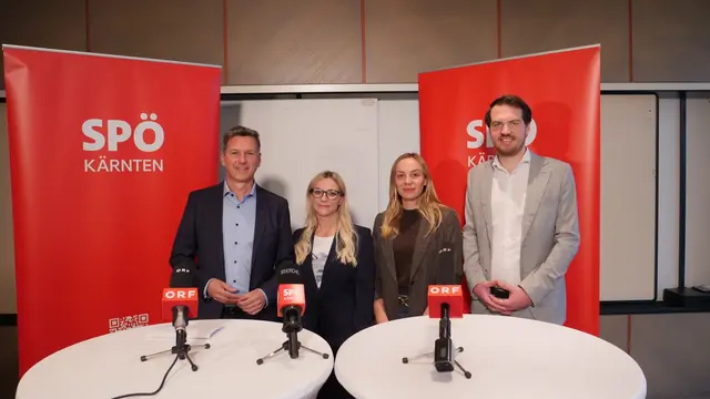 Daniel Fellner, Nicole Schojer, Manuela Lobnik und Luca Burgstaller bei der SPÖ-Klubklauser vergangene Woche | Foto: Privat