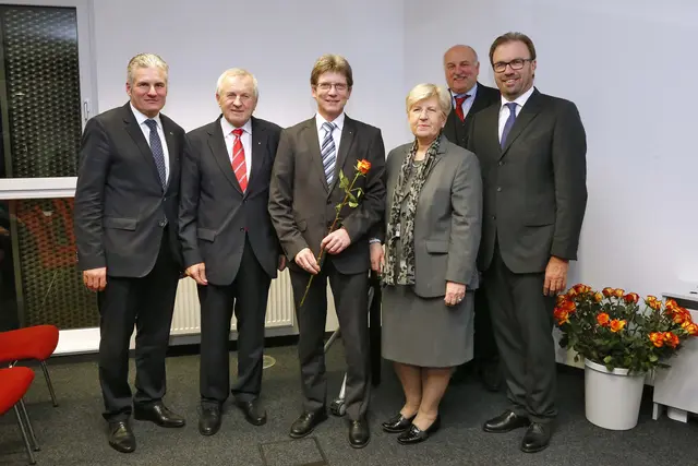 Die Beförderungsfeier 2014. Leopold Preining ist Kaufmännischer Direktor am Klinikum Rohrbach.  | Foto: Klinikum Rohrbach