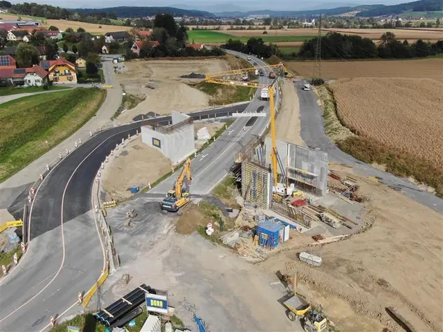 Beispiel für Tiefbau bei PORR: Die B68-Überführung in Zöbing | Foto: PORR