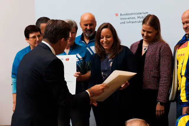 Die Gemeinde Kössen siegte in der Kategorie 2.000 bis 5.000 Einwohnerinnen und Einwohner. | Foto: klimaaktiv mobil/Adrian Almasan
