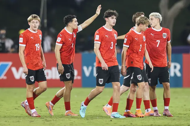 Österreichs U17-Nationalteam hat bei der WM in Katar Historisches erreicht: Mit einem 2:0-Sieg über Italien zog man erstmals in ein WM-Endspiel ein. Dort wartet Portugal. | Foto: APA-Images / AP / Hussein Sayed