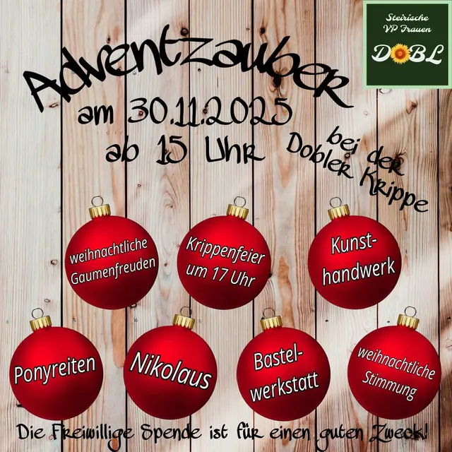 Bastelwerkstatt, Ponyreiten, Kunsthandwerk und noch viel mehr bietet der Adventzauber bei der Dobler Krippe | Foto: privat