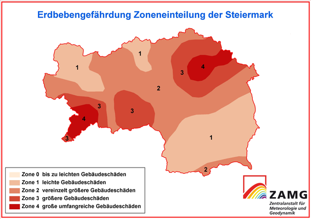 In der Region herrscht eine vergleichsweise hohe Erdbebengefährdung. | Foto: ZAMG