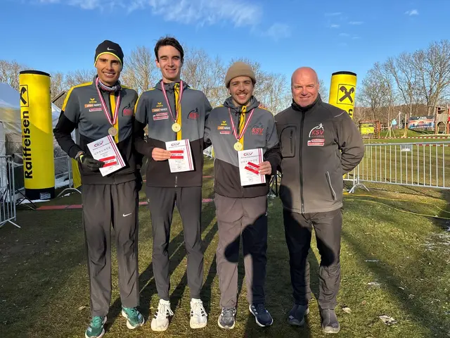 Auf der kurzen Männerdistanz holten Elias Pölzl, Fabian Ferk und Daniel Karner Gold in der Mannschaftswertung und verteidigten damit ihren Vorjahrestitel erfolgreich. | Foto: KSV-LA