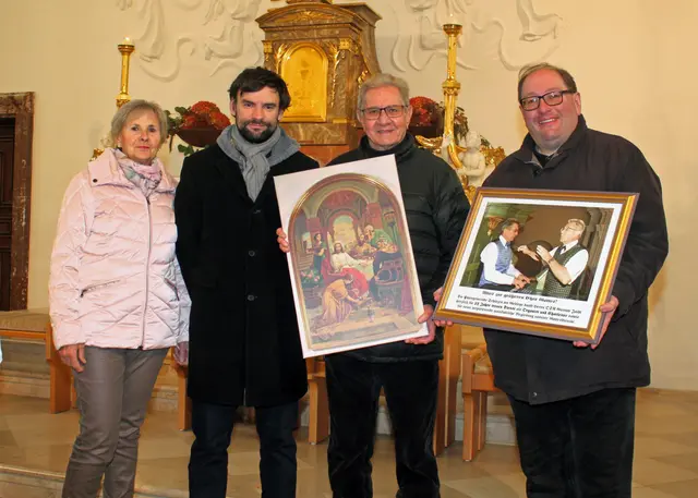 Kuratorin Roswitha Prawitsch, Dr.DI Michael Jaidl, OSR Gustav Jaidl, Pfarrer Roman Schwarz | Foto: Text und Fotos: Gerhard Trukschitz