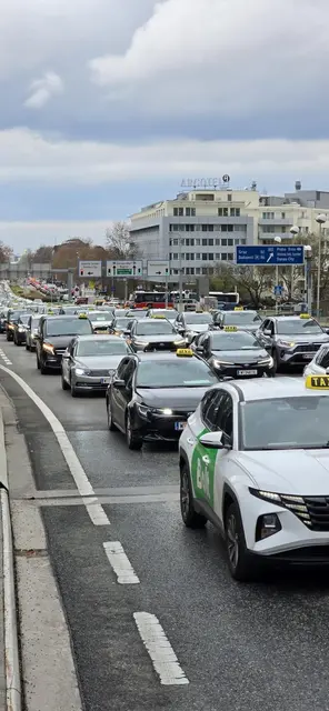 Geschätzt 1.500 Taxis waren am Mittwoch im Protestkonvoi auf dem Weg zur Wiener Innenstadt. | Foto: Wiener Taxi Verein