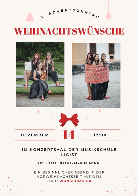 Laura Schmölzer, Veronika Schlatzer und Julia Wetl laden zu einem musikalisch-besinnlichen Abend ein.