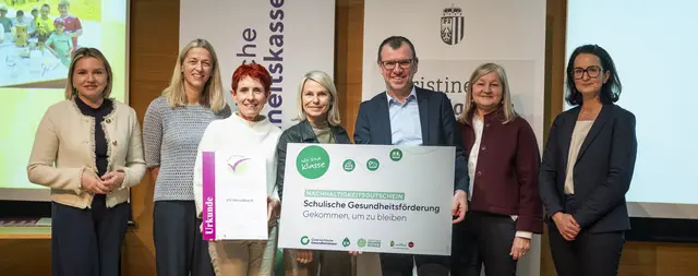 Auszeichnung für die VS Hirschbach im Mühlkreis | Foto: ÖGK