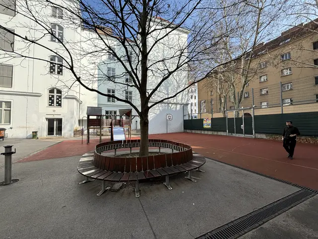 Der Schulhof der Inklusiven Schule Diehlgasse wurde vor Kurzem neugestaltet. Ein Aufenthalt am Nachmittag bietet sich an – womöglich auch für Sprachkurse? | Foto: Nathanael Peterlini