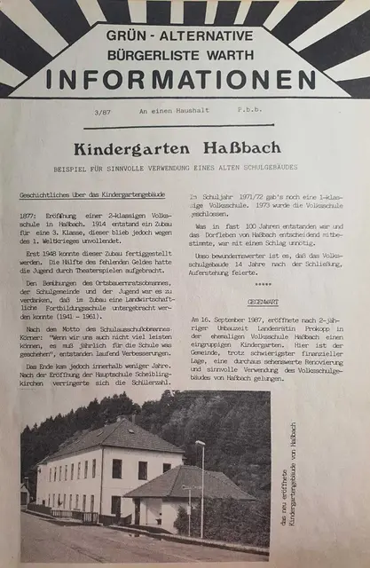 Der Bericht in der Grünen Zeitung 1987. | Foto: Grüne Warth