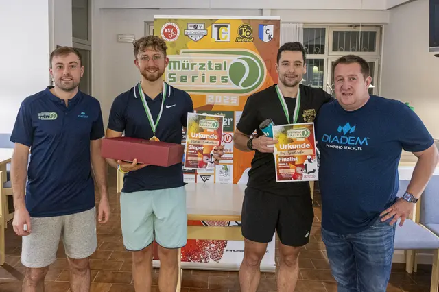 In einem spannenden Endspiel setzte sich bei den Herren A der Niederösterreicher Florian Scheibenbauer (TC Schottwien) gegen Nino Spreitzhofer (TV Schwöbing) durch. | Foto: Mürztal Series Wintertour