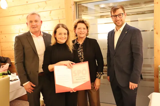 Martina Zauner mit Manfred Komericky, Ursula Lackner und Stephan Scheifinger | Foto: Edith Ertl