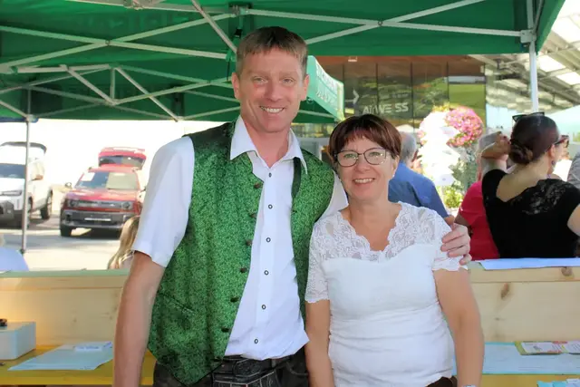 Der Stallhofener Bürgermeister Günter Jantscher mit seiner Frau Manuela | Foto: Cescutti