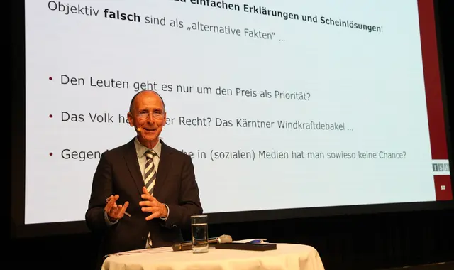 Peter Filzmaier: "Hardcore-Klimawandelleugner wird man nie erreichen.“  | Foto: Stephan Fugger/MeinBezirk.at