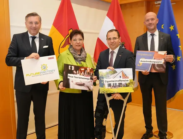 Haben 2026 viel vor: Direktor Harald Schermann, Vizepräsidentin Herta Walits-Guttmann, Präsident Andreas Wirth und Vizepräsident Martin Horvath | Foto: WKB