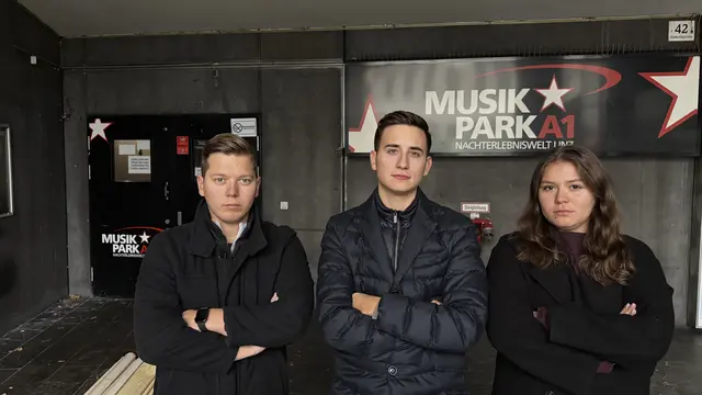 Das neue Führungsteam der Jungen Volkspartei Linz rund um den neuen Obmann Moritz Strachon (Mitte) will sich für mehr Fortgeh- und Freizeitmöglichkeiten in der Stadt einsetzen. Erst im September hat der Musikpark A1 geschlossen. | Foto: JVP Linz