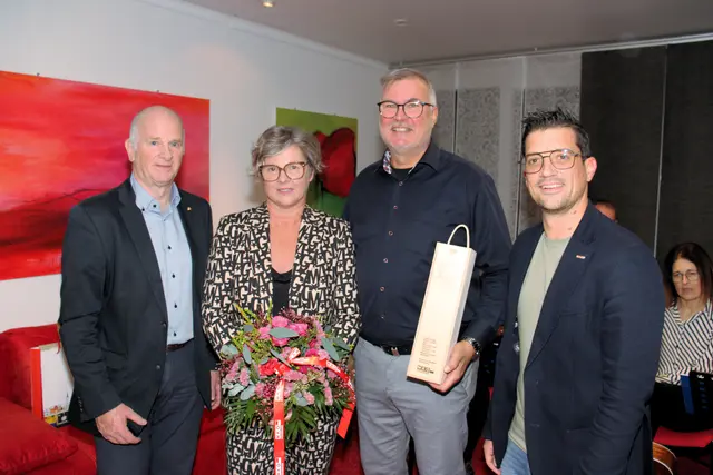 Werner Jost und Lukas Kalcher von der WKO Voitsberg mit Renate und Andreas Brandstätter | Foto: Cescutti