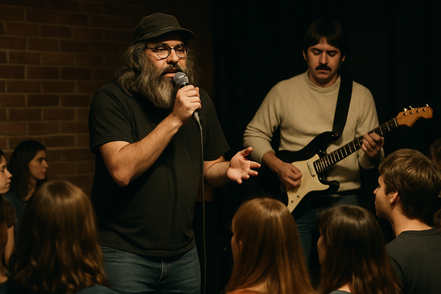 Dieter Themel und Reinhard Schmied in Waidmannsdorf in den 80ern (Synthetic Image)