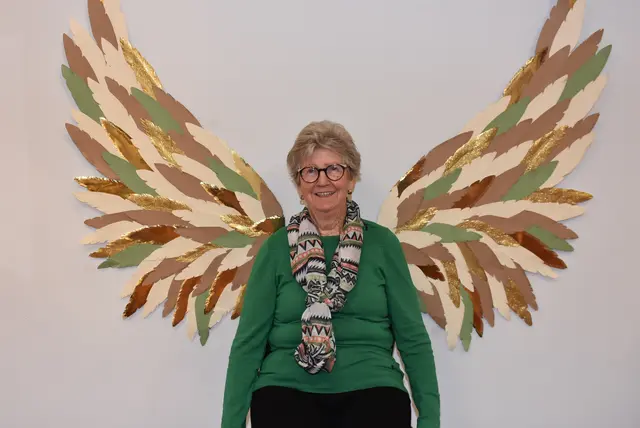 Eröffnet wurde im Heimathaus Stadtmuseum Perg die Ausstellung „Himmlische Boten - Engel begleiten durch die Zeit“.  Christine Hochstöger, Obfrau Heimatverein Pabneukirchen.  | Foto: Robert Zinterhof