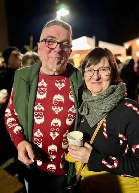 Konrad Lobinger und Andrea Vogl genießen die Atmosphäre 