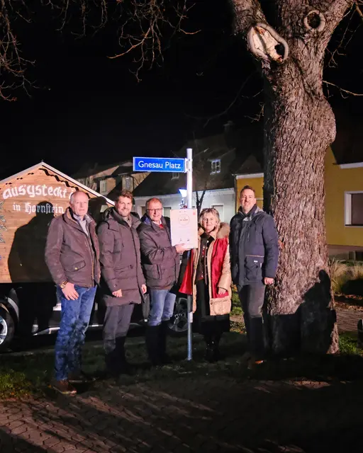 Festakt in Hornstein: Feier zu 40 Jahren Gemeindepartnerschaft mit Gnesau. Gnesau-Platz in Hornstein.  | Foto: Hornstein
