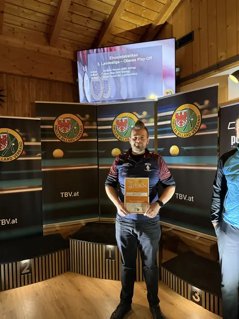 René Pernul war bester 10-Ball Spieler der 2. Landesliga. | Foto: Lucas Huter