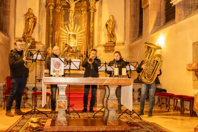 Blechblasensemble des Musikvereins - ganz links Ex-Vizebürgermeister Richard Payer. | Foto: cine-motion.at / R. Ivanek