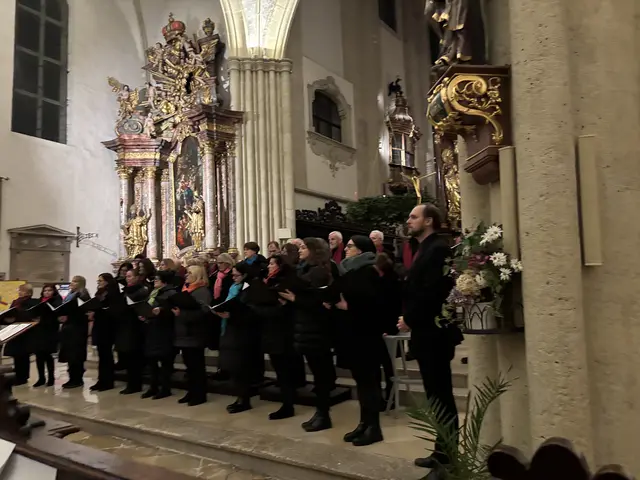 Der Chor "Klangkörper und Freunde" sang gemeinsam mit dem Männergesangsverein Pottendorf unter Chorleiter Florian Wolf. | Foto: Schauer