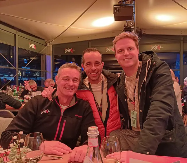 Thomas Köhle (Geschäftsführer des TVB Paznaun - Ischgl), Dimitri Ramondino (happy2ski), Yannick Dewinter (DJ Funktastix) (v.l.) | Foto: Monika Hammerl