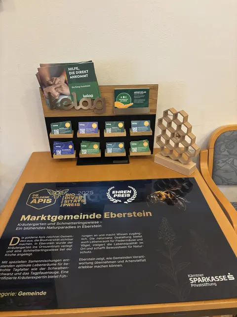 Heuer gab es einen Ehrenpreis beim Bio-Diversitäts-Preis "Goldene Apis" für Eberstein | Foto: MeinBezirk.at/Astrid Siebert