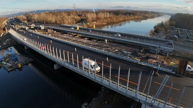 Die zweite Murbrücke auf der A2 Südautobahn bei Graz ist – schneller als geplant – fertiggestellt und unter Verkehr.  | Foto: ASFINAG