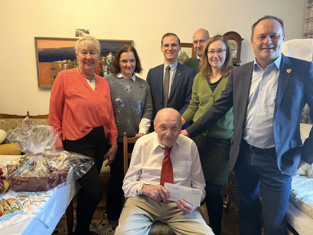 Der Fischamender Ingenieur feierte seinen 104. Geburtstag und ist somit einer der ältesten Österreicher. | Foto: Stadtgemeinde Fischamend