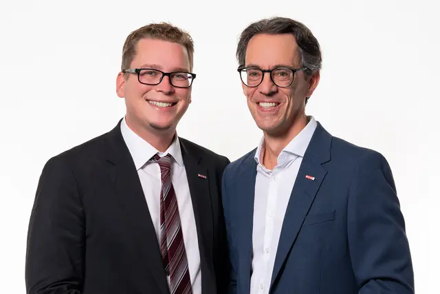 WKNÖ-Bezirksstellenobmann Sebastian Makoschitz-Weinreich und WKNÖ-Bezirksstellenleiter Andreas Marquardt. | Foto: Andreas Kraus