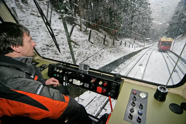 Der Blick aus der Fahrerkabine der "alten" Hungerburgbahn. | Foto: Anton Thaler