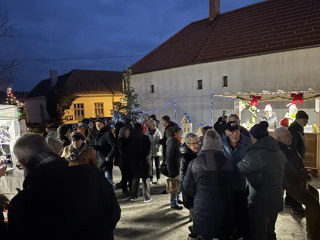 Der stimmungsvoll dekorierte Hof des Bauer-Hauses bot den idealen Rahmen für den Adventmarkt. | Foto: Rosenberger Victoria