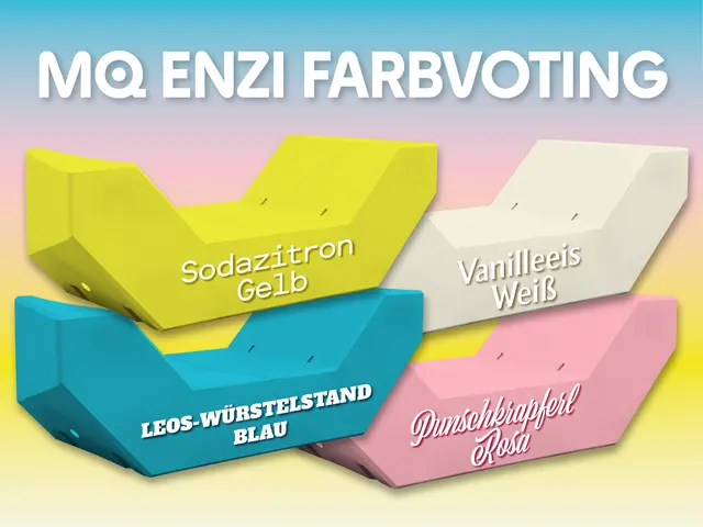 Zur Auswahl standen "Punschkrapferlrosa", "Leos-Würstelstand-Blau", "Sodazitrongelb" oder "Vanilleeisweiß".  | Foto: Museumsquartier Wien