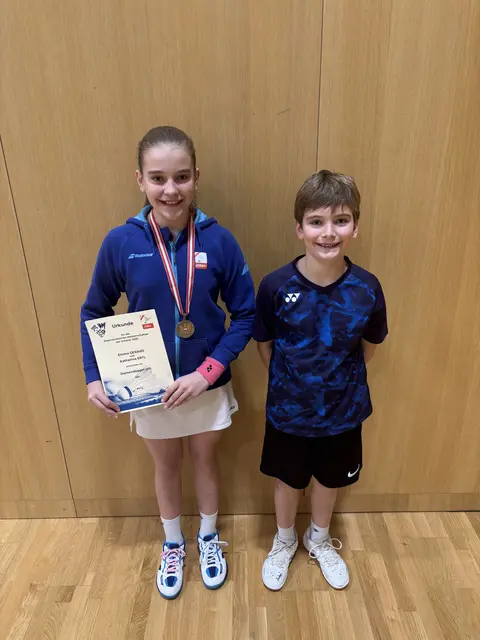 Von links: Emma und Paul Gérard. | Foto: Askö Enns Badminton