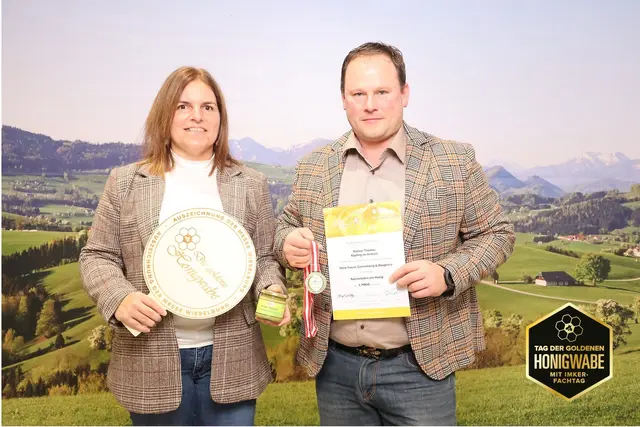 Gold bei der "Goldenen Honigwabe" für Pamela Hamedinger und Thomas Wallner | Foto: Wallner
