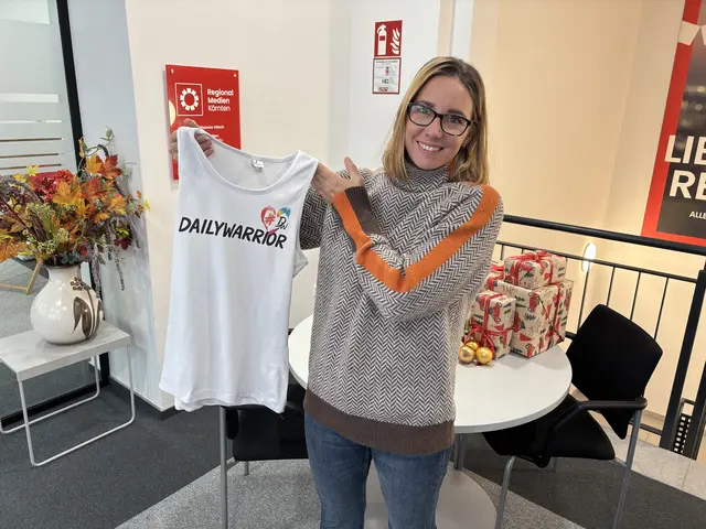 Kerstin Gobold-Valls will ihre Plattform Daily Warrior österreichweit ausbauen und Betroffenen Mut machen. Das Logo dazu entstand durch eine Zeichnung ihrer damals fünfjährigen Tochter. | Foto: Birgit Gehrke 