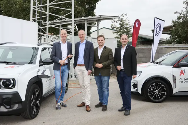 Nach dem Umbau des Raasdorfer Sendemasts können Elektroautos bei Stromausfällen den Mobilfunkbetrieb unterstützen. | Foto: Raasdorf